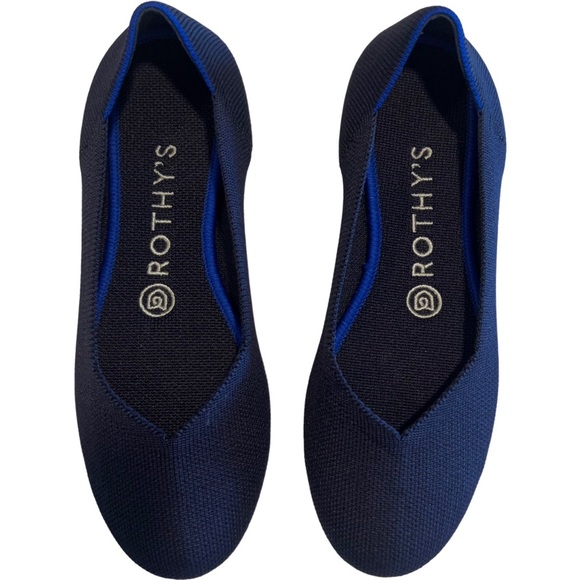 Rothy's Rounded Toe Flats in Maritime Navy Blue - Size 6.5 - Picture 3 of 11
